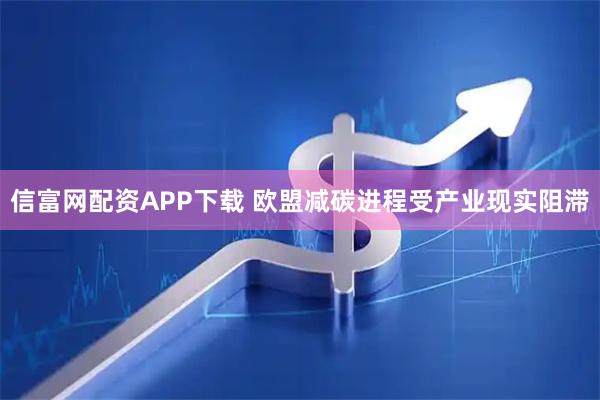 信富网配资APP下载 欧盟减碳进程受产业现实阻滞